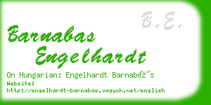 barnabas engelhardt business card